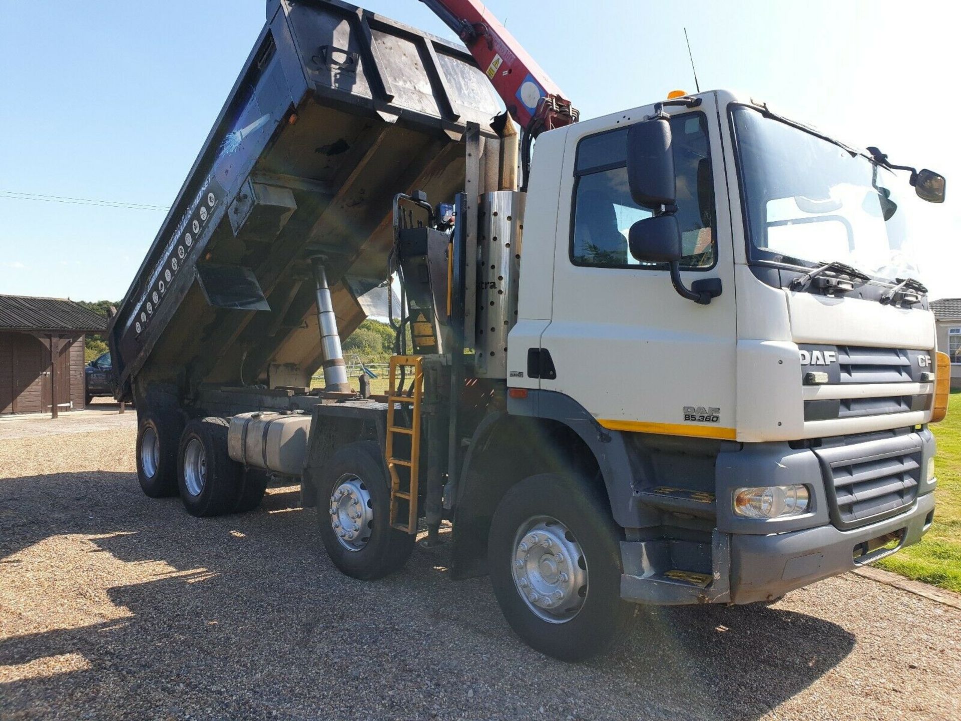 Daf 85 8x4 Grab Tipper Lorry Hmf1224 Crane - Image 8 of 12