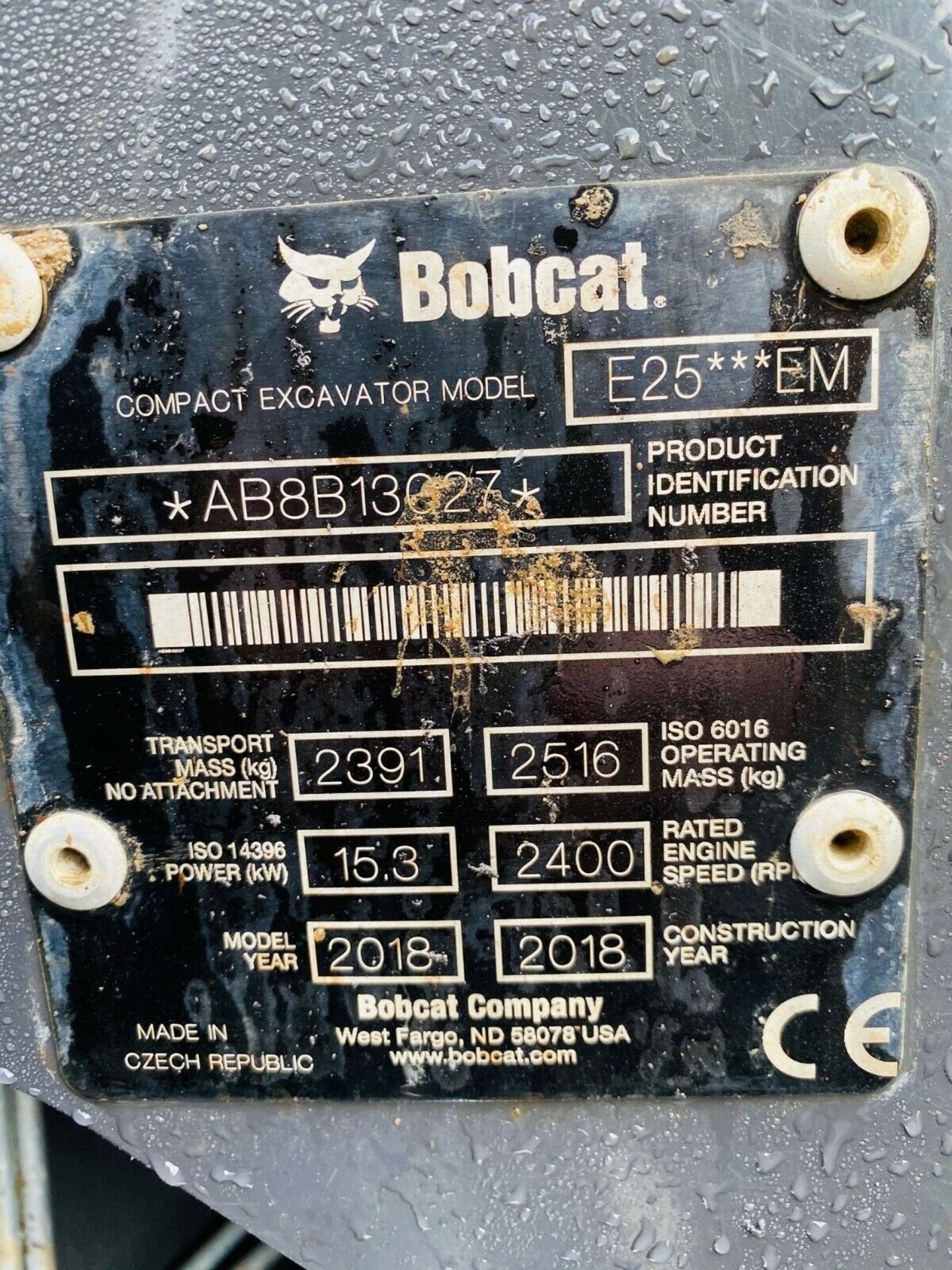 Bobcat E25 Excavator - Image 9 of 10