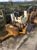 Terex pedestrian roller with trailer