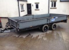 Ifor Williams Flat Trailer With Dropsides, Ramps, Winch,