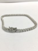 6.60ct Diamond tennis bracelet set with brilliant cut diamonds of G colour