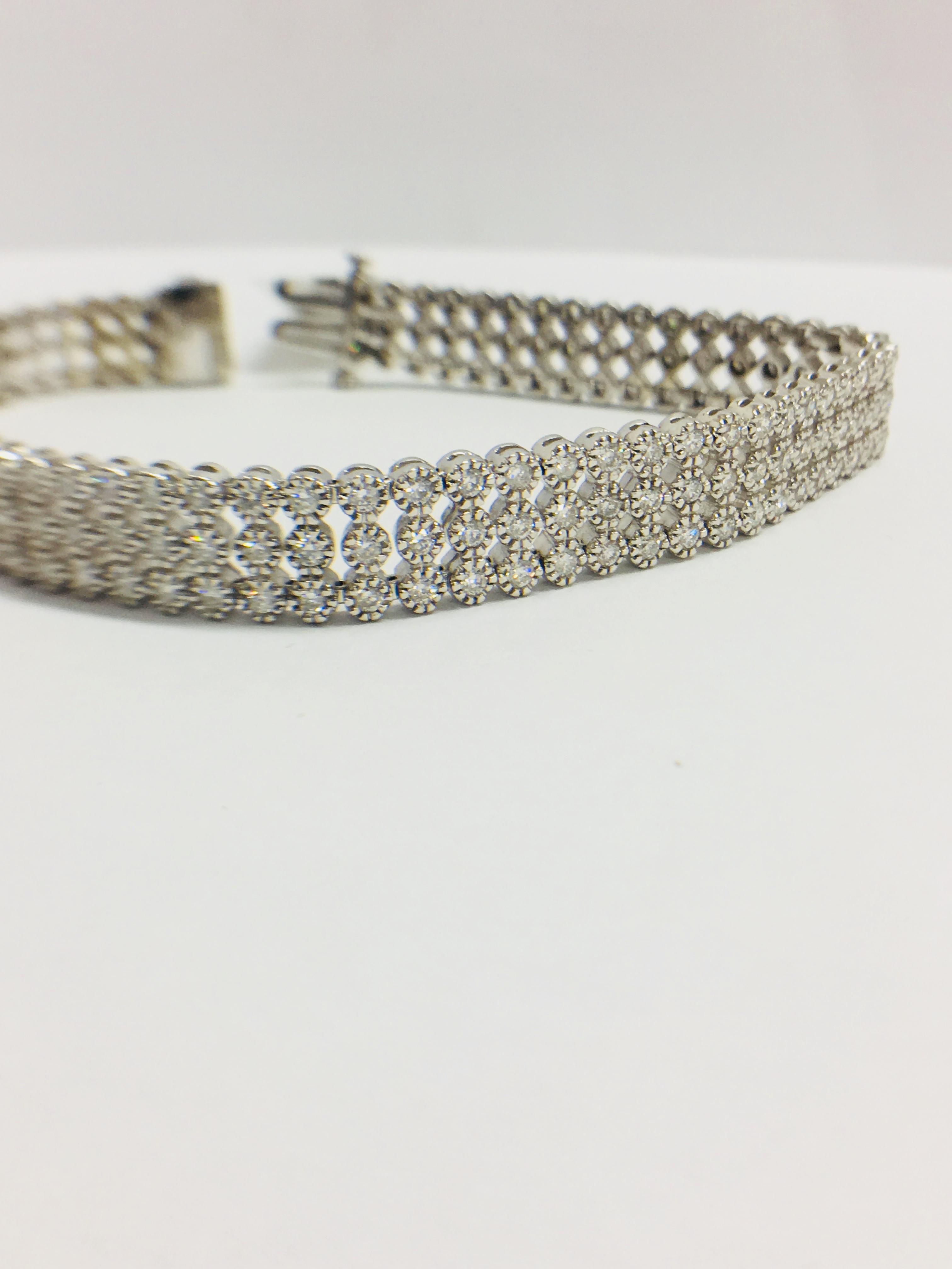 DIAMOND 3 ROW LINE BRACELET - Image 4 of 12