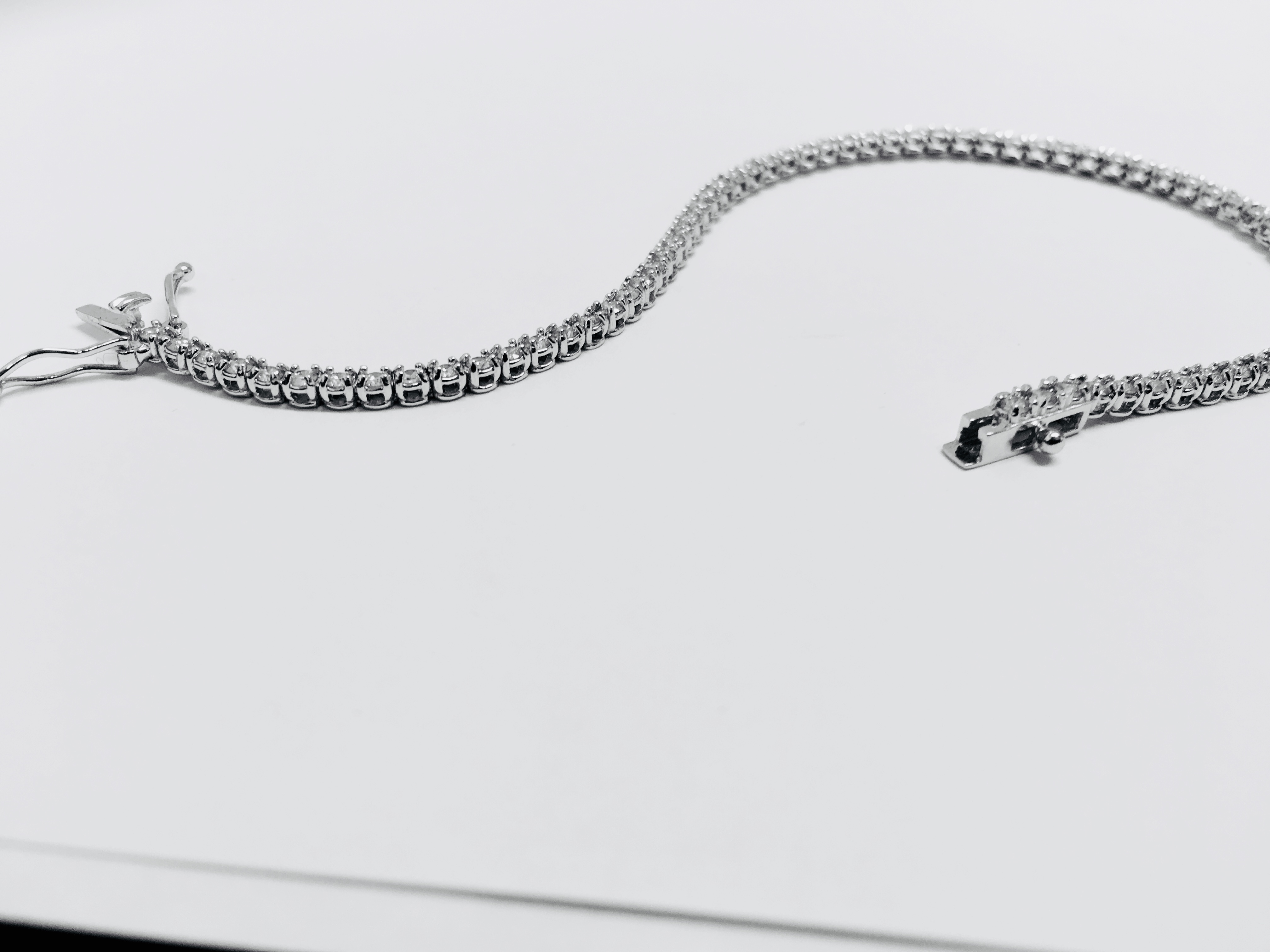 2.10ct diamond tennis bracelet with 70 brilliant cut diamonds - Image 27 of 28