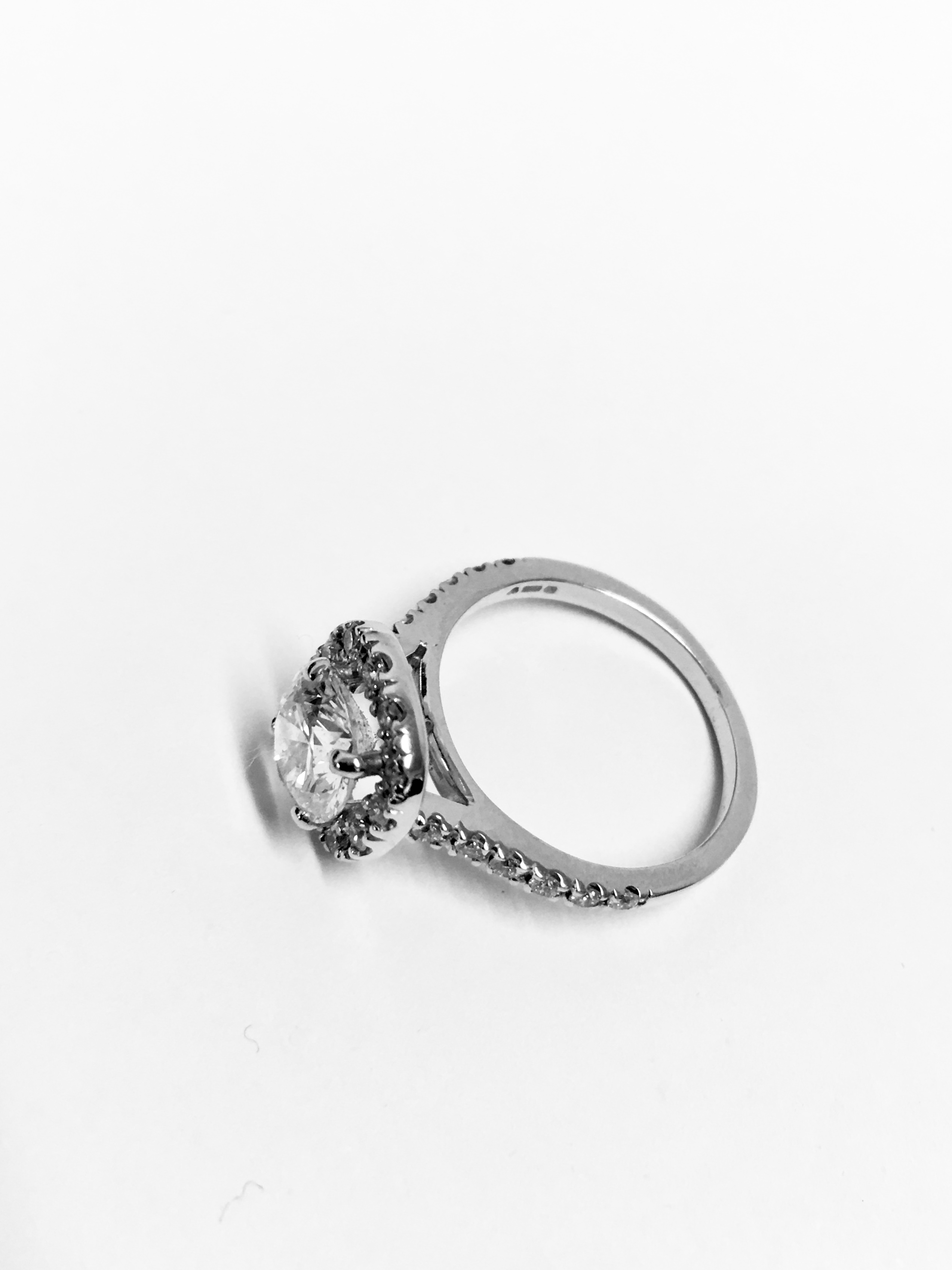 1.25ct diamond halo ring set in 18ct white gold - Image 17 of 24