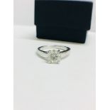 1ct Brilliant cut Diamond Solitaire Ring set in Platinum