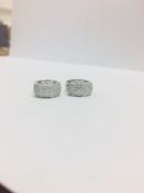 9ct white gold Diamond Hoop Earrings