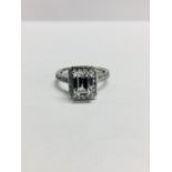 1.2ct diamond solitaire ring set with an emerald cut diamond