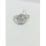 Platinum Diamond Channel set Designer style ring