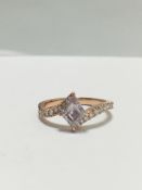 0.79ct natural Fancy Pink diamond set in 18ct rosegold