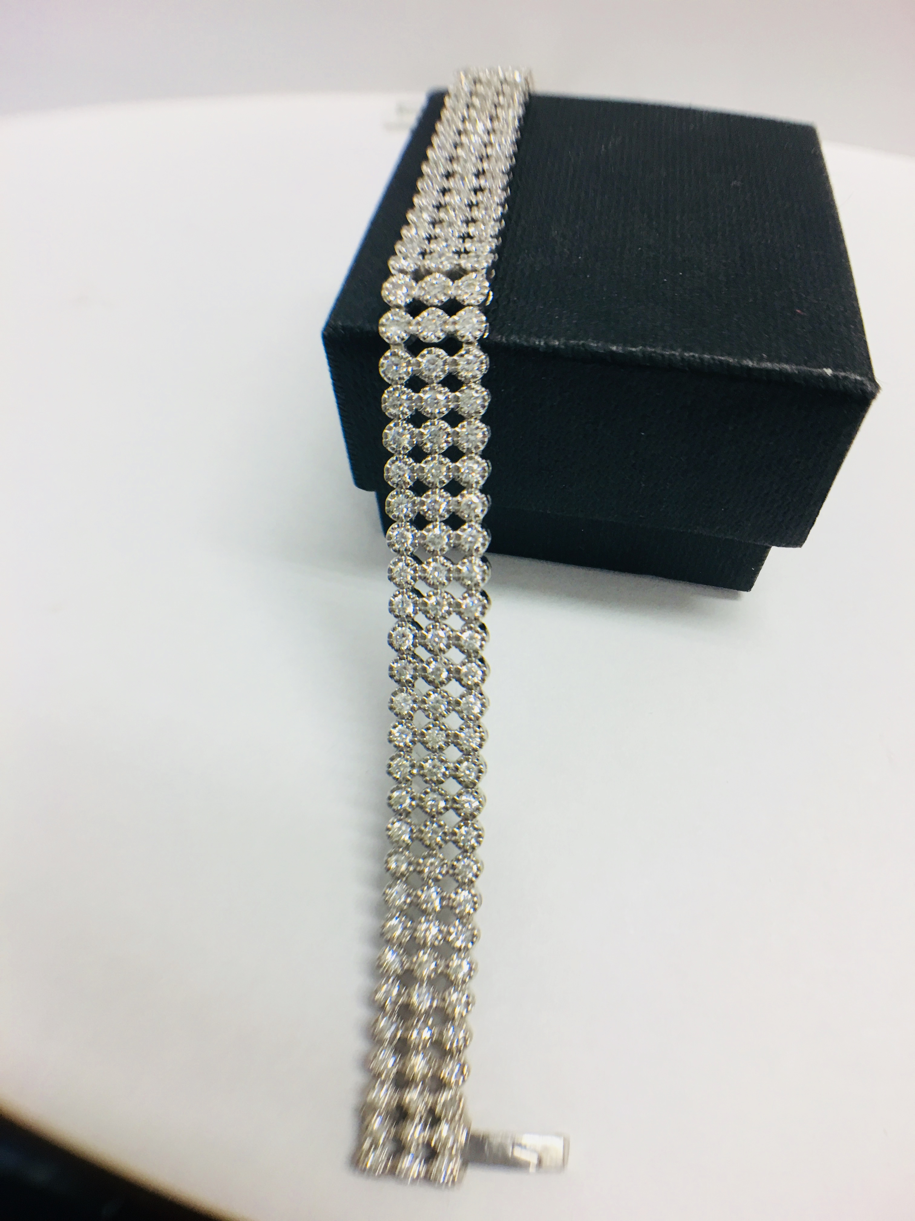 DIAMOND 3 ROW LINE BRACELET - Image 10 of 12