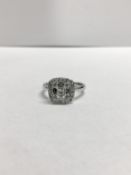 18ct white gold dress ring