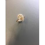 1.47ct pear shaped diamond set ring