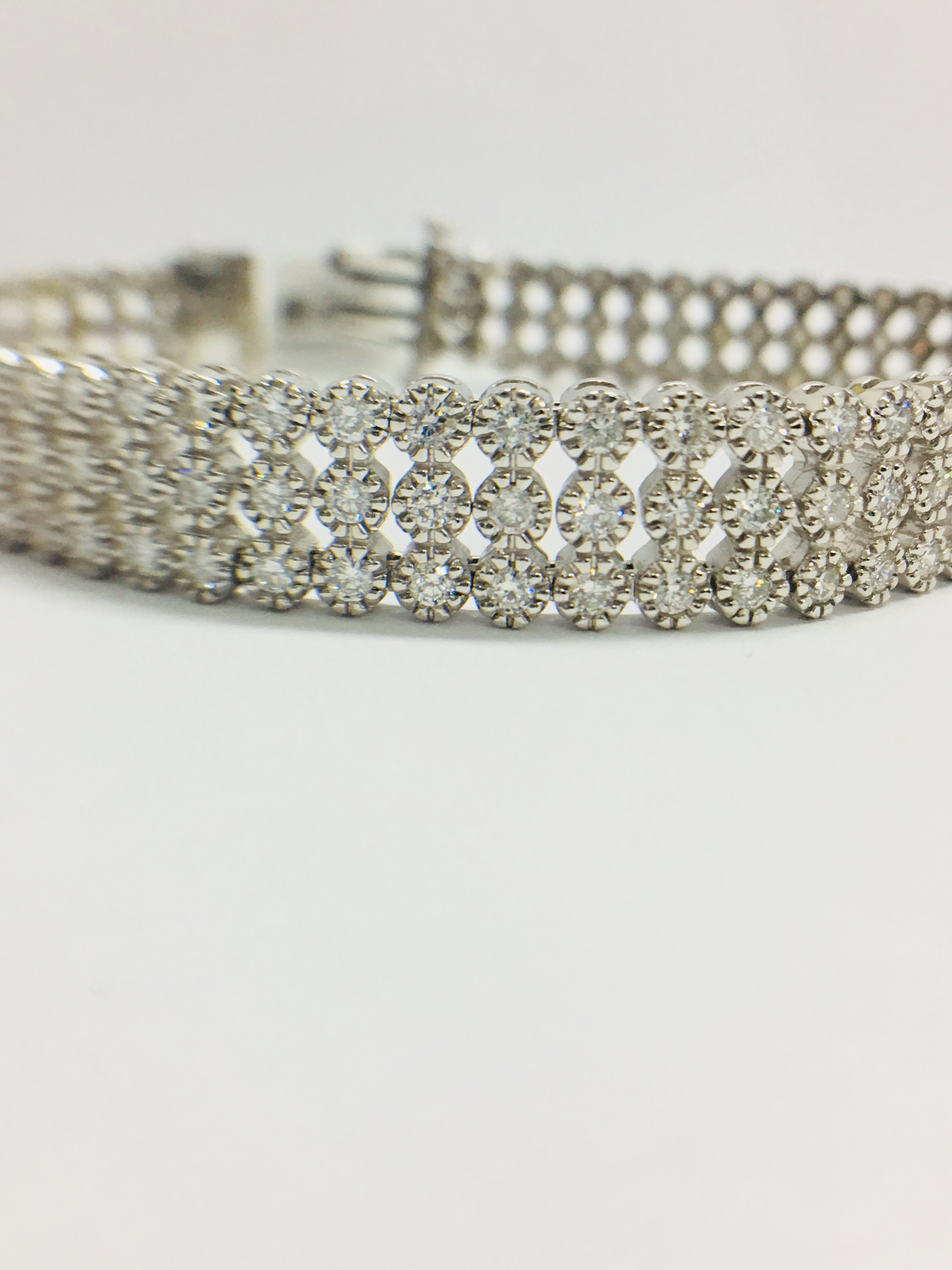 DIAMOND 3 ROW LINE BRACELET - Image 2 of 12