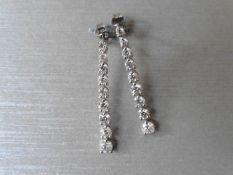 1.50ct graduated diamond drop earrings