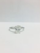 1ct Oval cut Diamond set in a platinum setting four claw