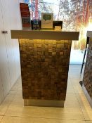 Reception Desk / Front Desks with Wood Effect Tiles & Lighting