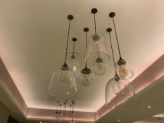 7x designer glass pendant lights