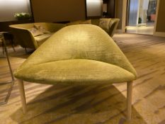 Designer Low profile lounge chair in citrine