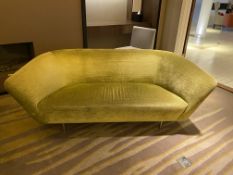 Designer Commercial Grade Citrine 2 Seater Sofa