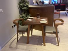 2 Place commercial-grade mid-century style restaurant furniture
