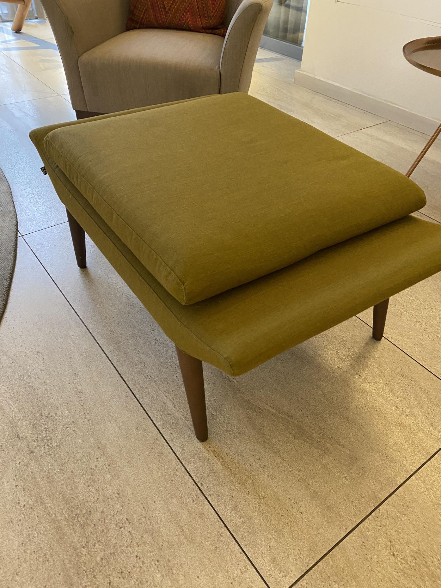 Large green footstool - Image 2 of 3