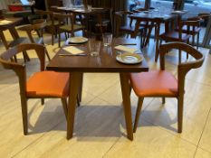 2 Place commercial-grade mid-century style restaurant furniture