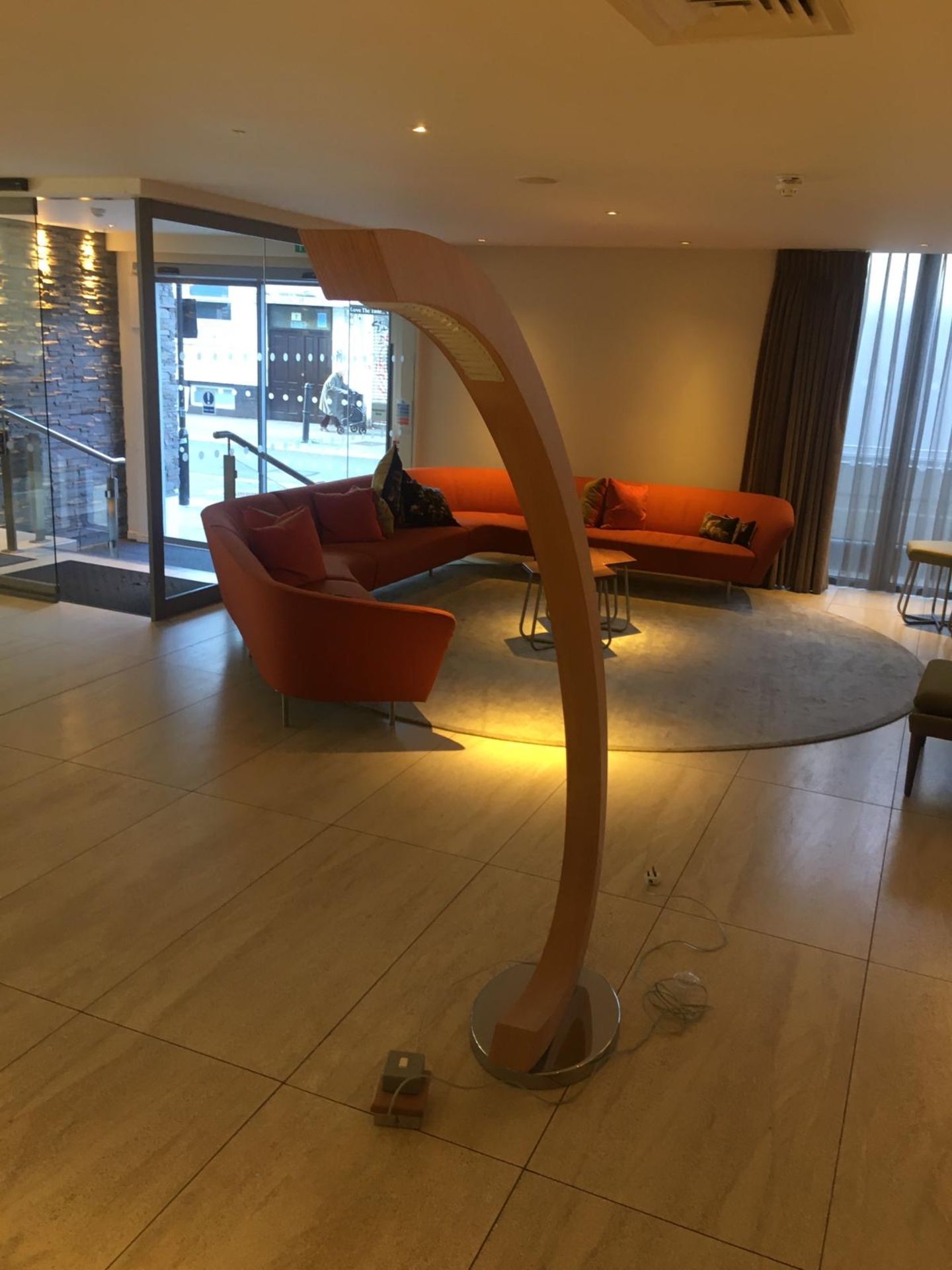 Very Large Curved Feature Floor Lamp