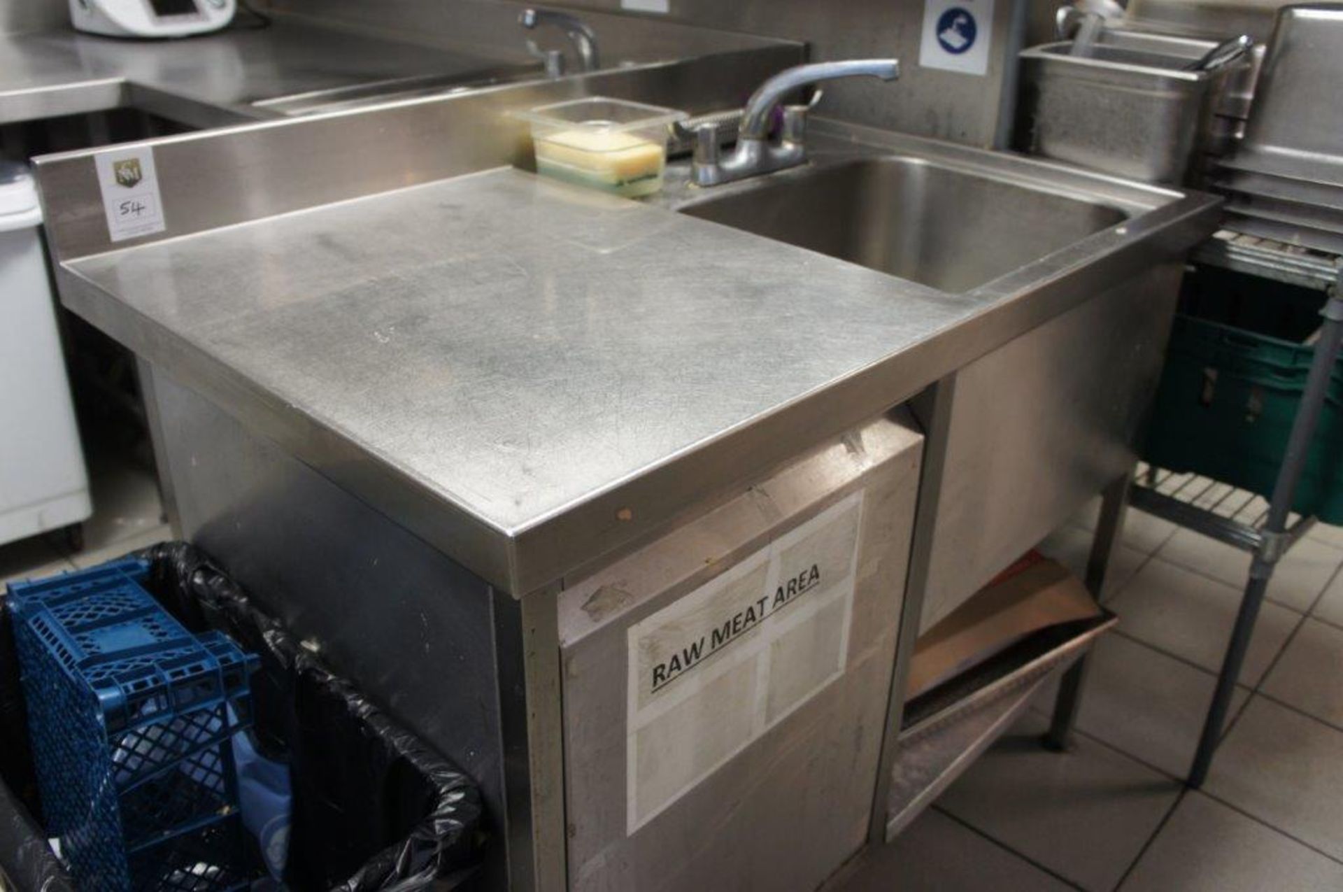 Sink unit with raw meat waste disposal 1150mm - Image 3 of 4