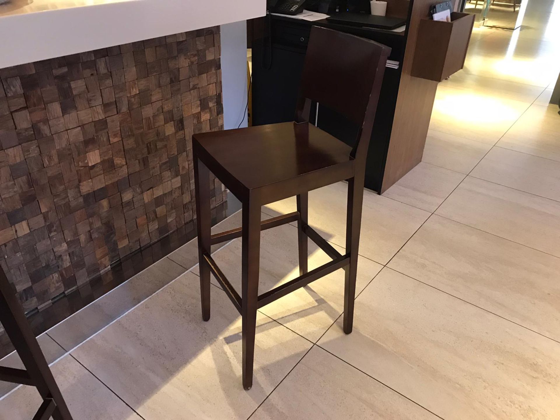 1 Wooden Heavy Duty Bar Stool