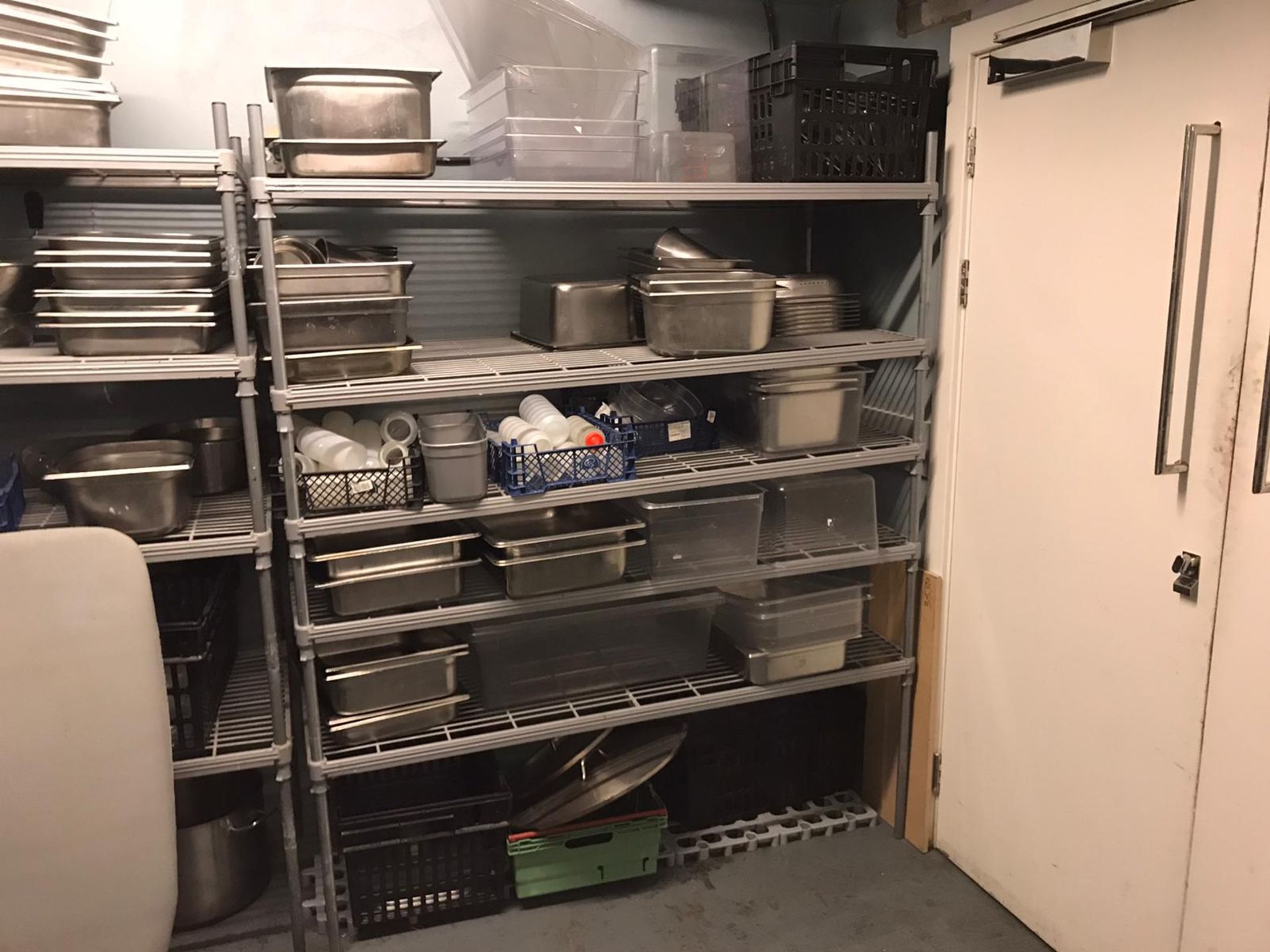 The contents of the service lift area