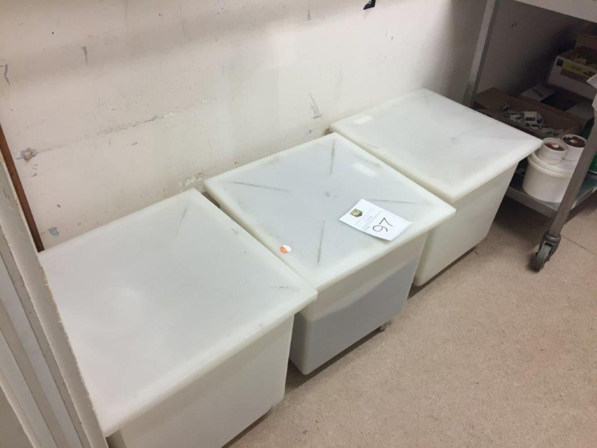 3 x plastic food bins