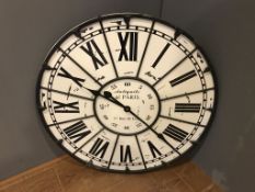 BOXED NEW METAL INDUSTRIAL ROMAN NUMERAL CLOCK