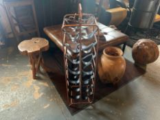 BOXED NEW LARGE WINE RACK ON IRON FRAME