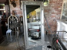 BOXED NEW 190CM X 90CM MASSIVE ANTIQUE SILVER ORNATE FRENCH BEVELLED MIRROR