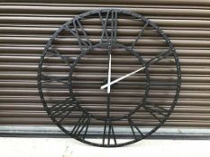 MASSIVE METAL 1.2M DIAMETER INDUSTRIAL STYLE CLOCK