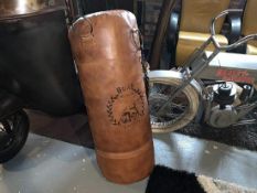 BOXED NEW TAN LEATHER INDUSTRIAL PUNCHBAG