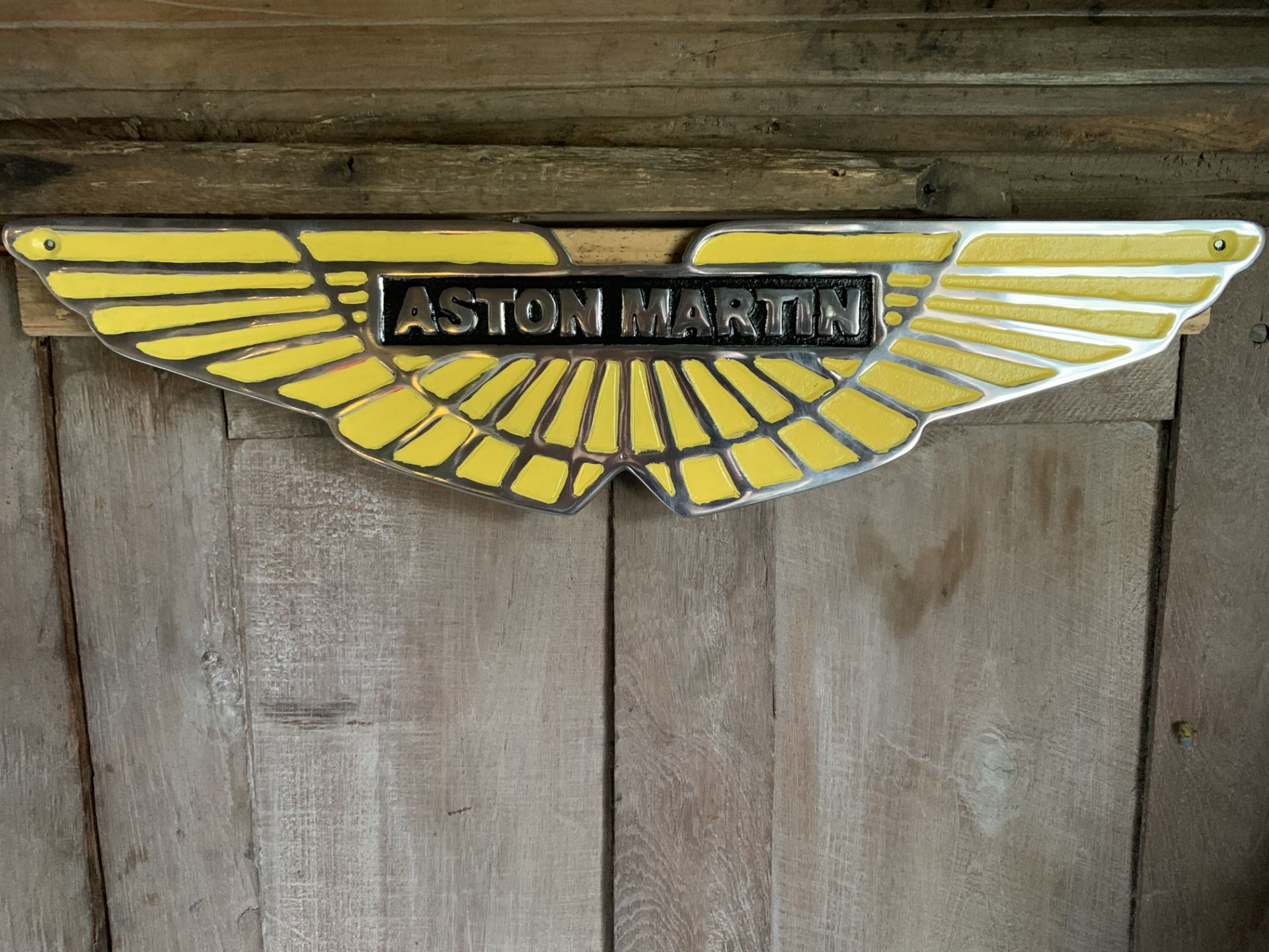 CAST IRON ASTON MARTIN SIGN