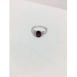 Platinum Ruby Diamond Trilogy Ring,