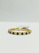 9Ct Yellow Gold Sapphire Diamond Eternity Ring,