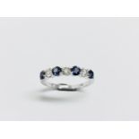 Sapphire And Diamond Eternity Style Band Ring