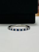 18Ct White Gold Sapphire Diamond Eternity Ring,