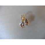 1.60Ct Morganite And Diamond Hoop Style Earrings.