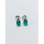 Emerald And Diamond Drop Earrings.