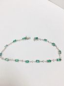6Ct Emerald And Diamond Bracelet.