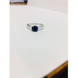 Platinum Sapphire Solitaire Ring,