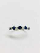 9Ct White Gold Sapphire Diamond Eternity Ring,