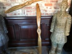 SOLID TEAK AEROPLANE PROPELLER