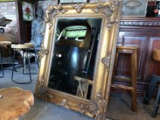 BOXED NEW 125CM X 95CM ANTIQUE GOLD ORNATE FRENCH BEVELLED MIRROR