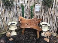 SOLID DRIFTWOOD UNIQUE HEAVY POLISHED BENCH