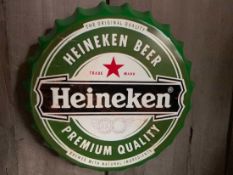 4 X TIN HEINEKEN SIGNS